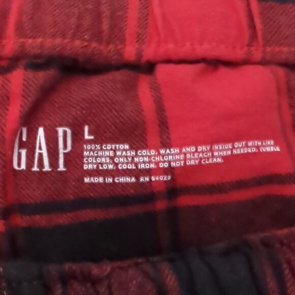 Gap Red and Black Buffalo Check Plaid Pajamas Pants - Picture 5 of 5